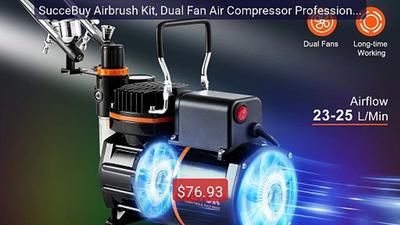 SucceBuy Airbrush Kit, Dual Fan Air Compressor Professional Airbrus... -- Top Rated 2026 | Buy Now!