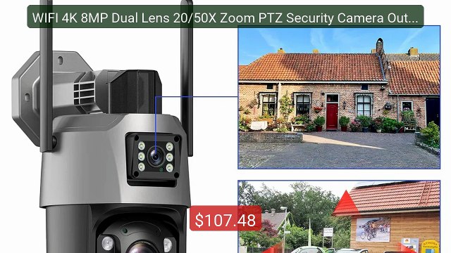 WIFI 4K 8MP Dual Lens 20/50X Zoom PTZ Security Camera Outdo... Top Pick 2026 | Unbeatable Price!