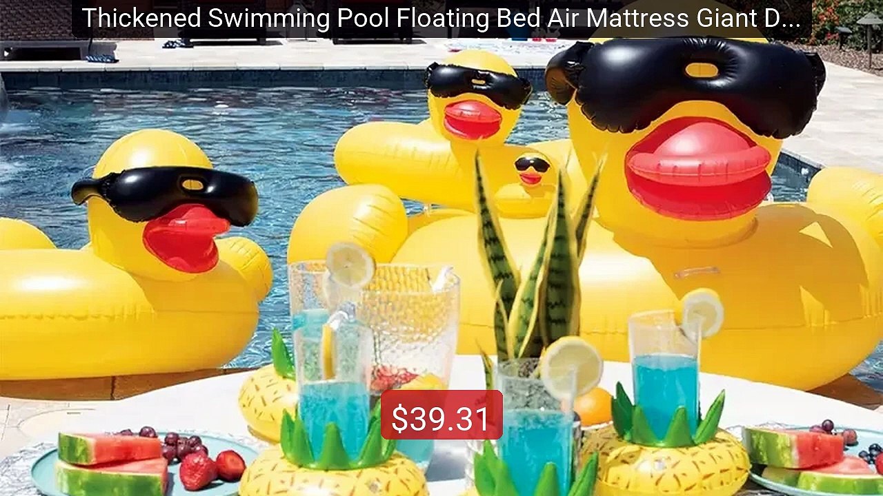 Thickened Swimming Pool Floating Bed Air Mattress Giant Duck Infla... -- Best Deal 2026 | Shop Now!