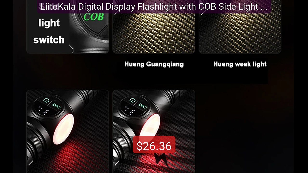 LiitoKala Digital Display Flashlight with COB Side Light Compatibl... -- Best Deal 2026 | Shop Now!