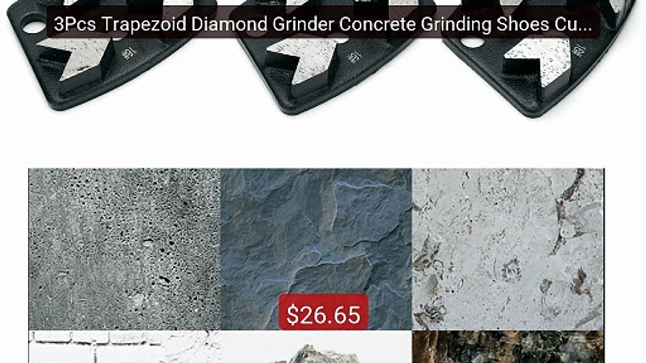 3Pcs Trapezoid Diamond Grinder Concrete Grinding Shoes Cuttin... -- Amazing Value 2026 | Must Have!