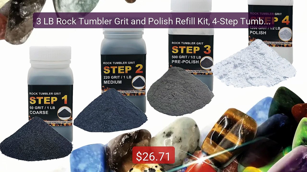 3 LB Rock Tumbler Grit and Polish Refill Kit, 4-Step Tumbling ... -- Best Buy 2026 | Great Quality!