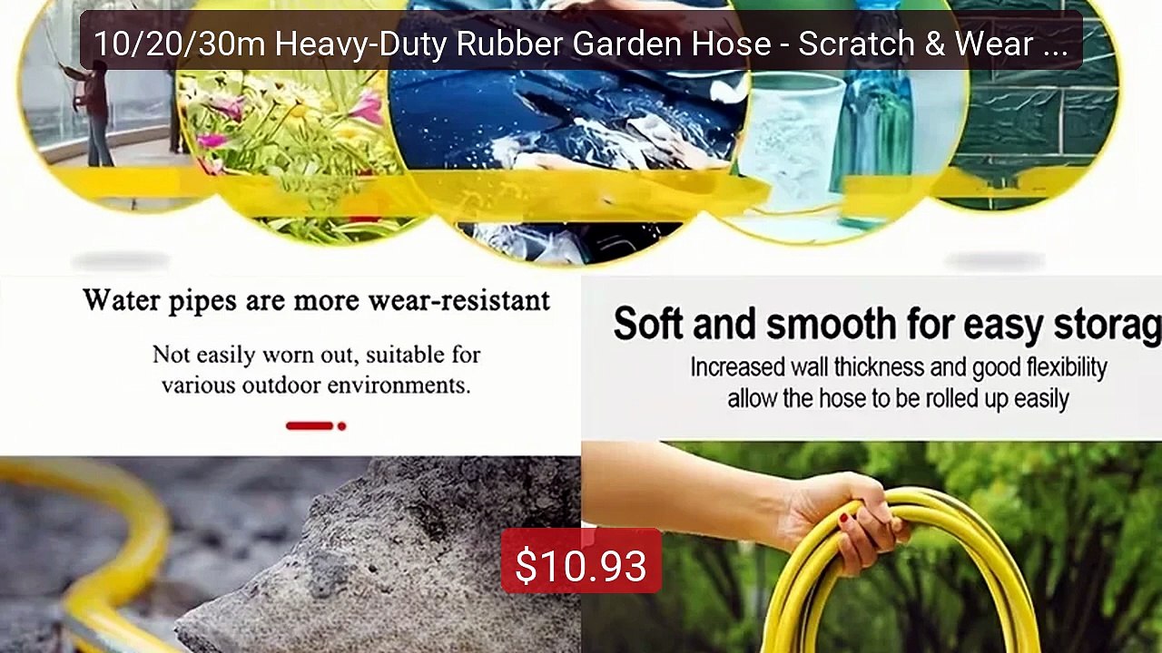 10/20/30m Heavy-Duty Rubber Garden Hose - Scratch & Wear Resis... -- Best Buy 2026 | Great Quality!