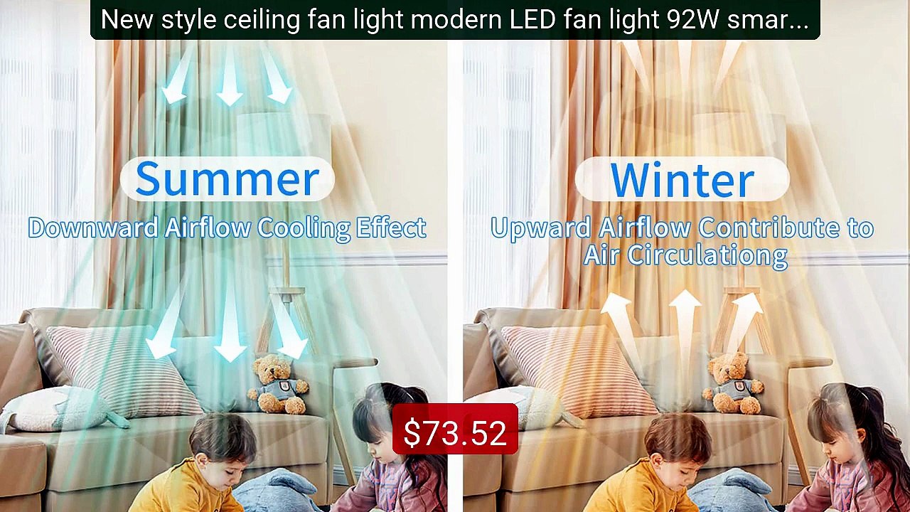 New style ceiling fan light modern LED fan light 92W smart remote ... -- Best Deal 2026 | Shop Now!