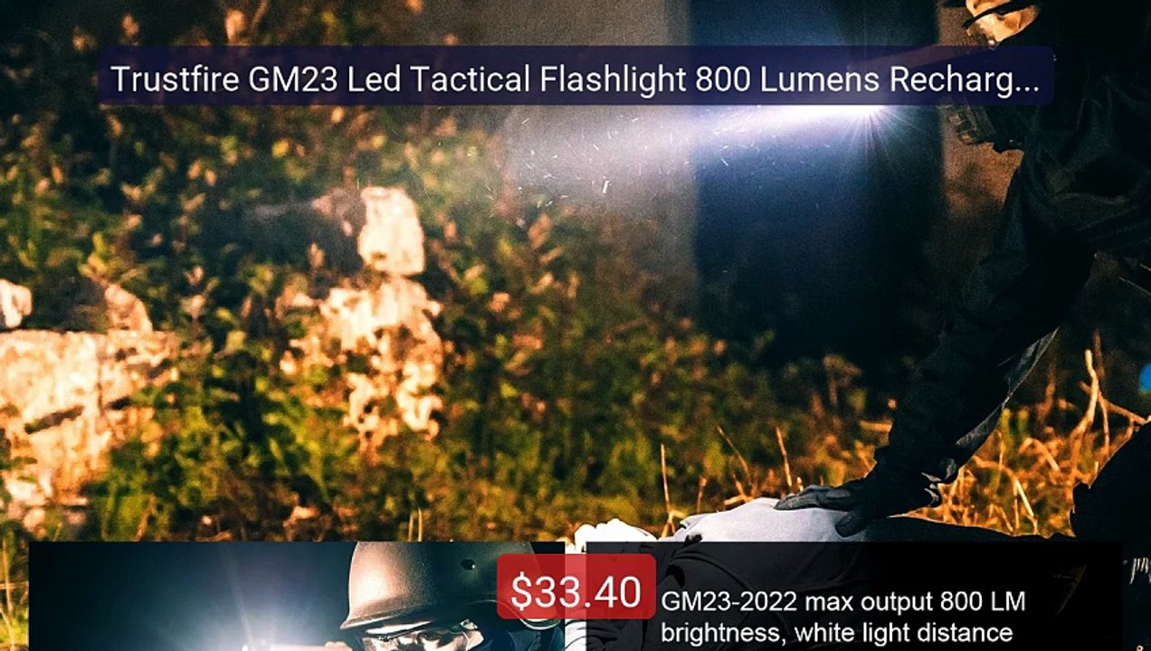 Trustfire GM23 Led Tactical Flashlight 800 Lumens Rechargeabl... -- Amazing Value 2026 | Must Have!
