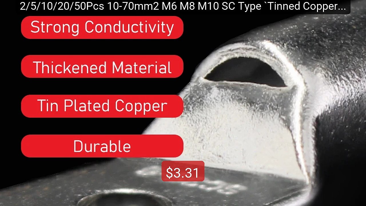 2/5/10/20/50Pcs 10-70mm2 M6 M8 M10 SC Type `Tinned Copper Wire Nose... -- Top Rated 2026 | Buy Now!
