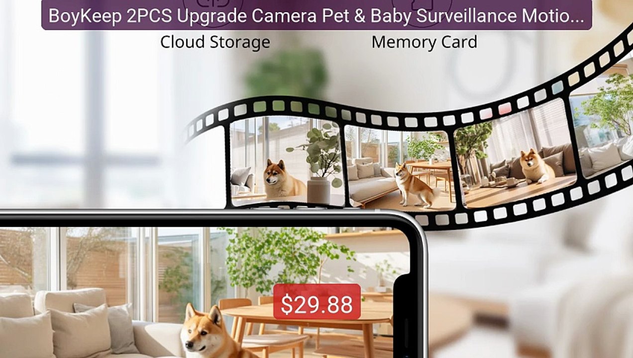 BoyKeep 2PCS Upgrade Camera Pet & Baby Surveillance Motion Cap... -- Best Buy 2026 | Great Quality!