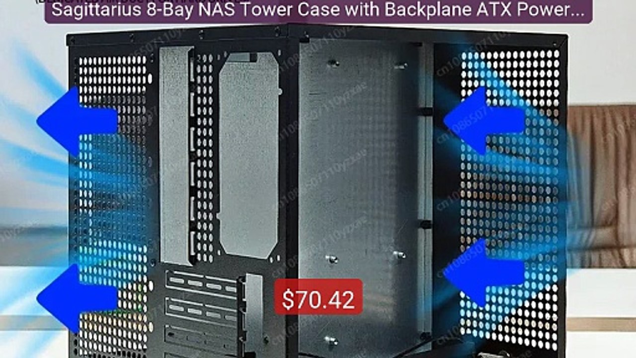 Sagittarius 8 Bay NAS Tower Case With Backplane ATX Power MATX Full X720