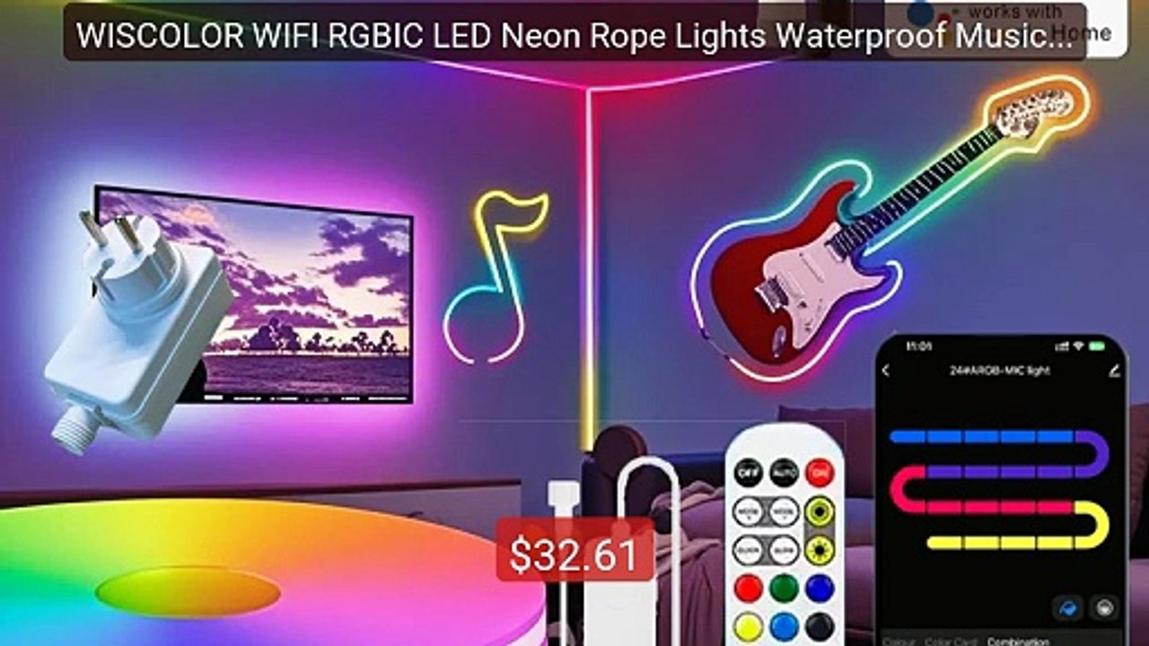 WISCOLOR WIFI RGBIC LED Neon Rope Lights Waterproof Music sync... -- Hot Deal 2026 | Limited Offer!
