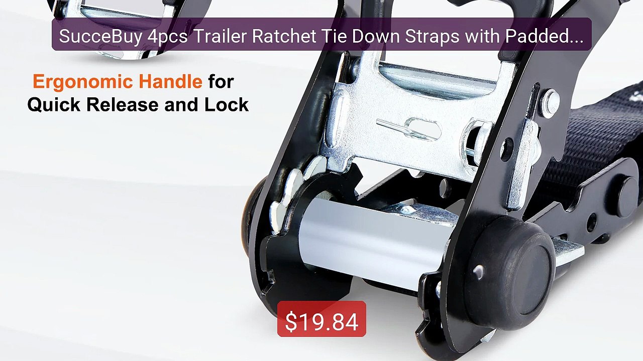 SucceBuy 4pcs Trailer Ratchet Tie Down Straps with Padded Handles ... -- Best Deal 2026 | Shop Now!