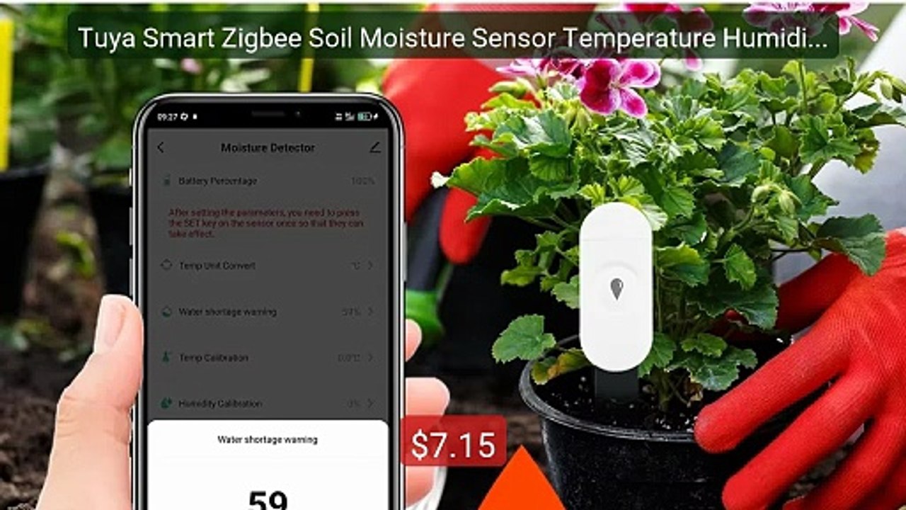 Tuya Smart Zigbee Soil Moisture Sensor Temperature Humidity Soil Te... -- Top Rated 2026 | Buy Now!