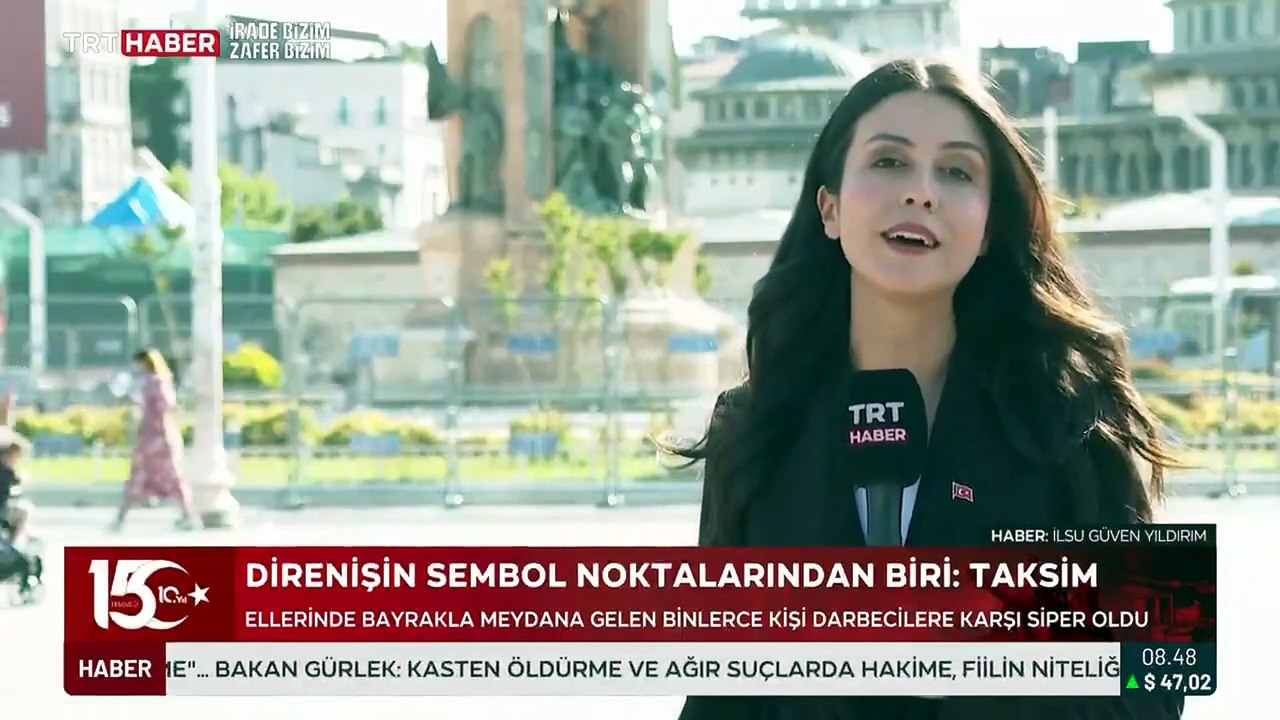 15 Temmuz'da Taksim'e gelen binlerce kişi darbecilere karşı siper oldu