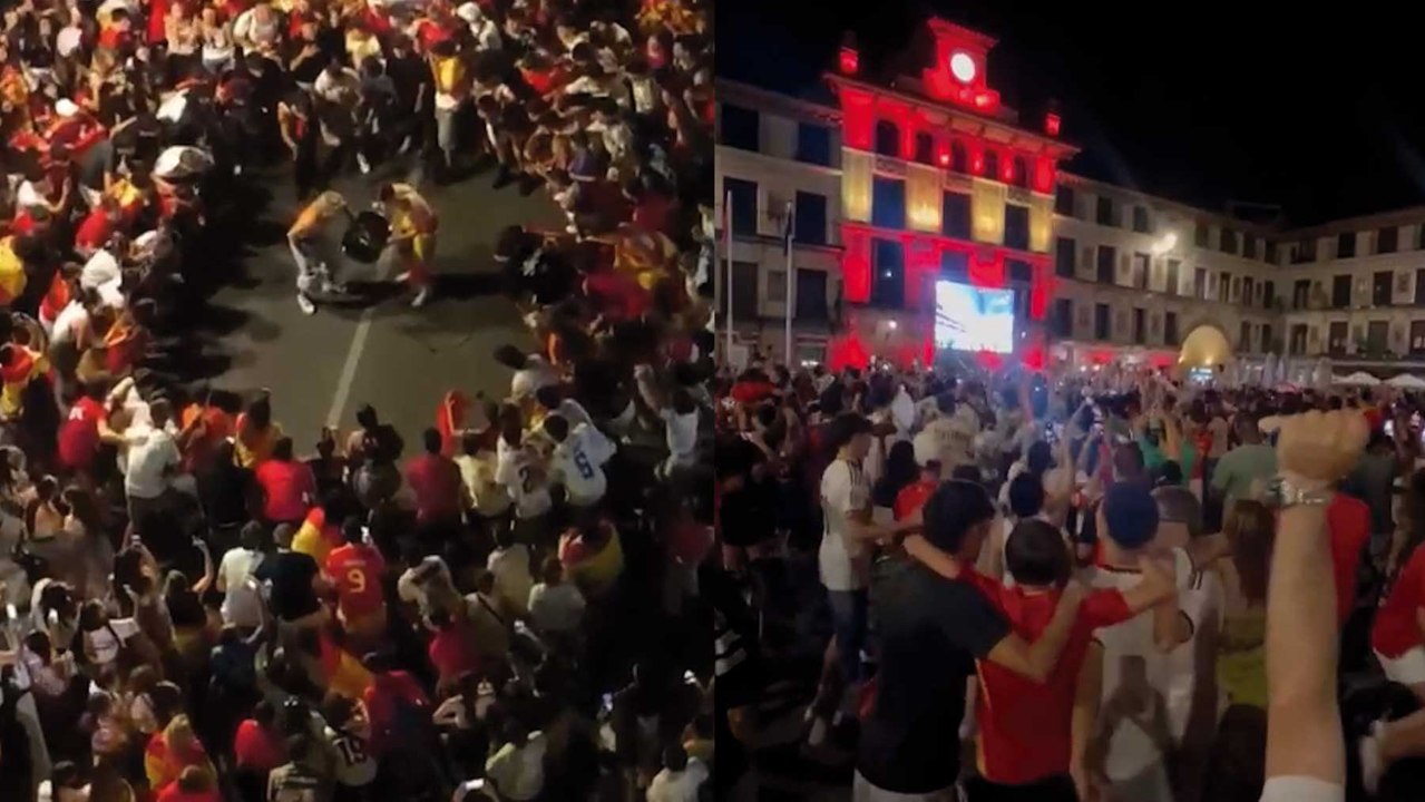 Tudela se vuelca con España: una Plaza de los Fueros abarrotada empuja a la selección hacia la final del Mundial