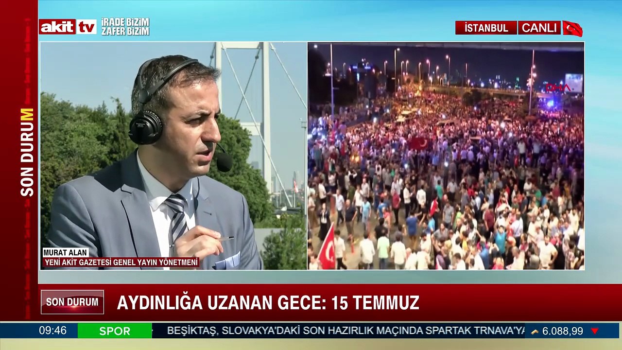 Yeni Akit Gzt. Gnl. Yayın Yön. Murat Alan 15 Temmuz hain darbe girişimini ve sonrasında yaşananları anlattı #Haber #Gündem