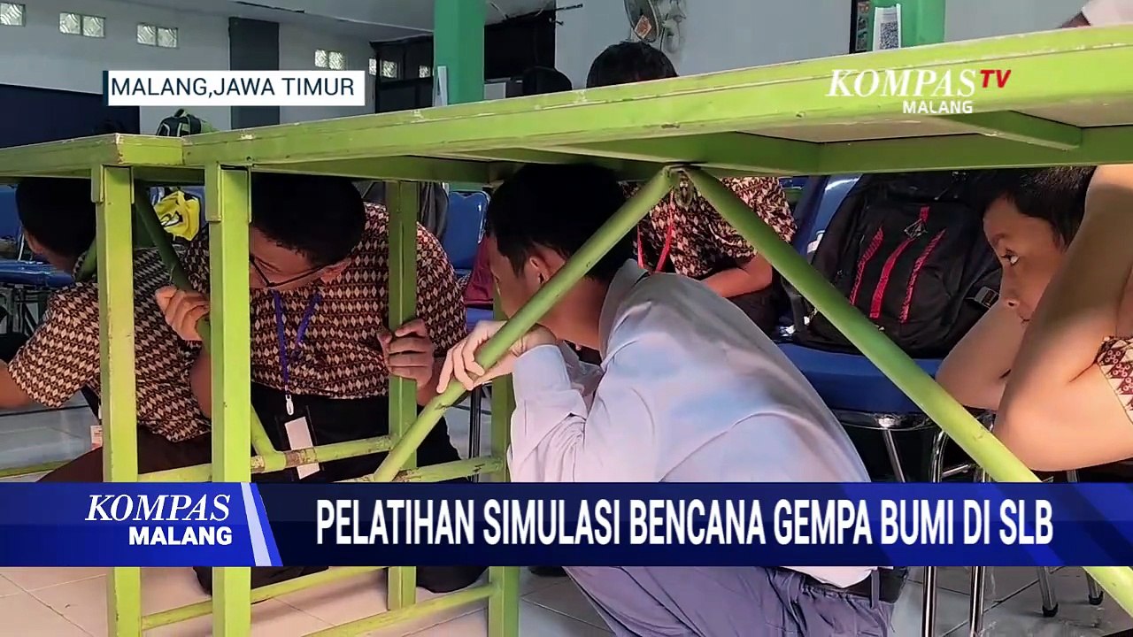 Siswa SLB di Kota Malang Ikuti Simulasi Penanggulangan Bencana Gempa Bumi