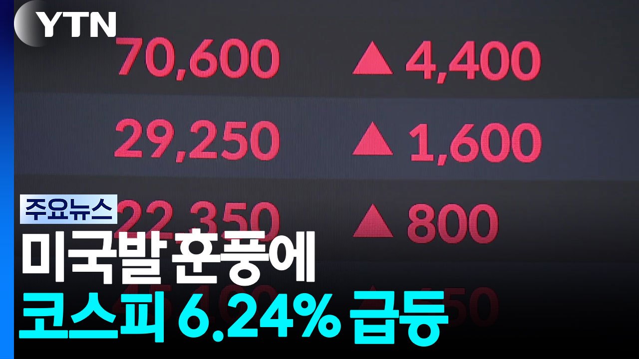 미국발 훈풍에 코스피 6.24% 급등...'7천피' 탈환 / YTN