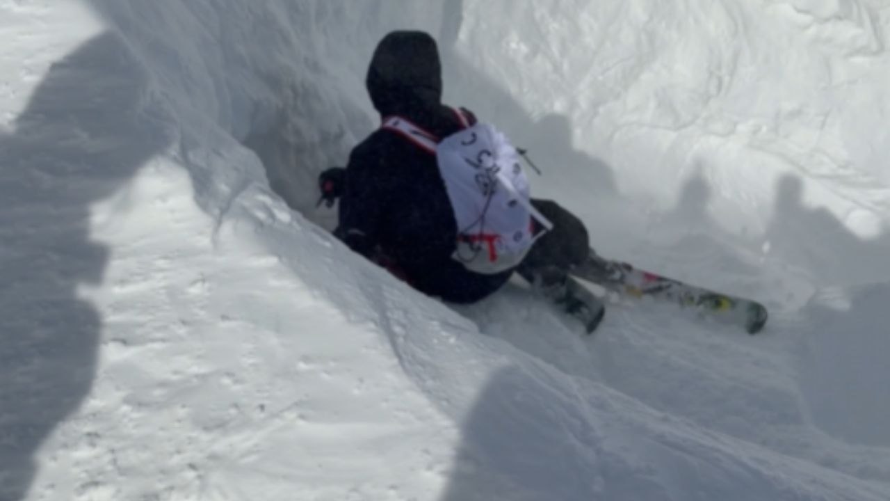 Skier Tumbles And Slides Down Corbet’s Couloir