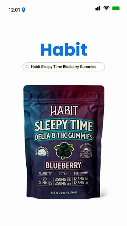 Habit Sleepy Time Blueberry Gummies Review | Delta 8 THC Gummies for Relaxation & Better Sleep