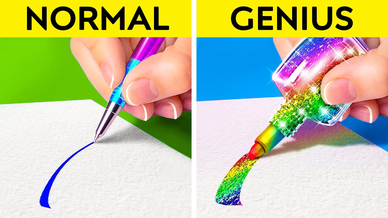 Creative School Hacks and Funny Art Ideas from 123GO! GOLD