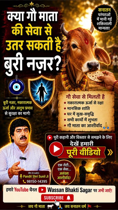 नज़र दोष से बचने का सरल उपाय – गौ सेवा! 🐄✨