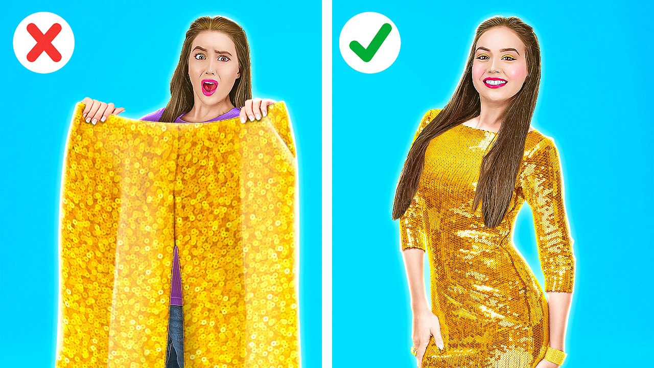 BRILLIANT CLOTHES HACKS || The Ultimate Guide How to Look Chic on a Budget by 123 GO! GOLD