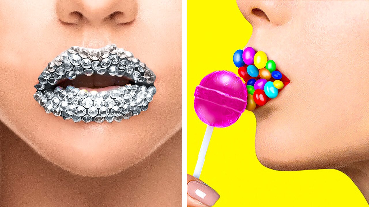 COOL BEAUTY HACKS! FUNNY SNEAKING MAKEUP IN CLASS || Girly DIY Tricks By 123 GO! GOLD