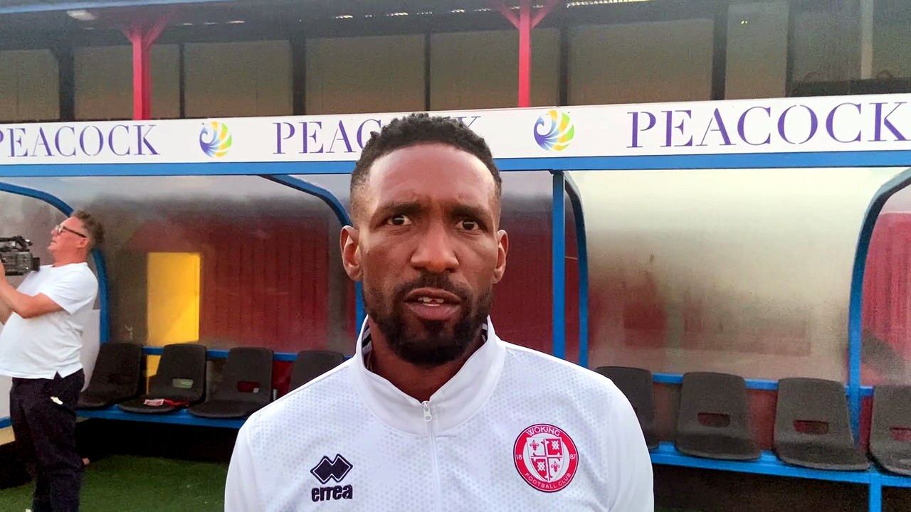 Woking manager Jermain Defoe post-Portsmouth