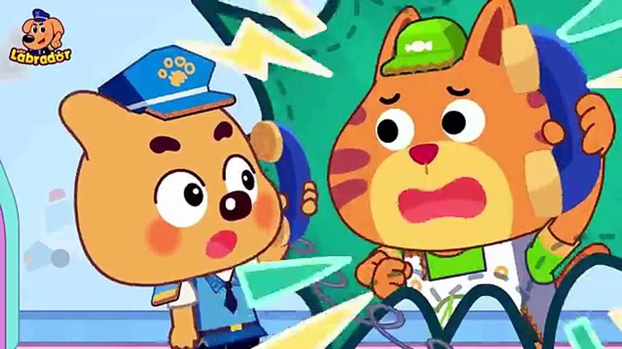 Sheriff Labrador Kids Cartoon: Learning Jobs & Occupations in Cardboard World!