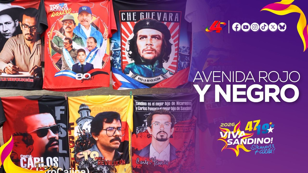 🇳🇮 Avenida de Bolívar a Chávez se desborda de rojo y negro previo al 47/19