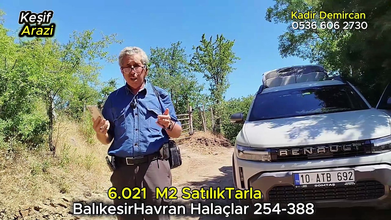 6.021 M2 Satılık Tarla. Keşif Arazi. Balıkesir Havran Halaçlar