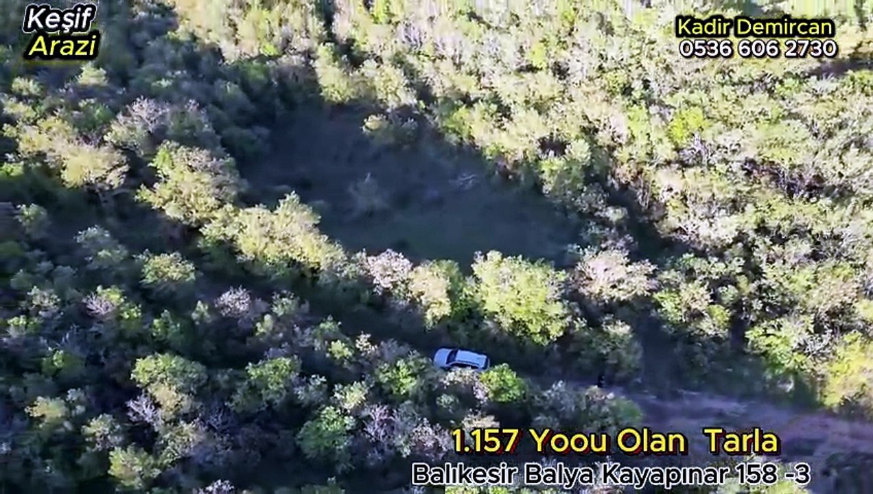 1.157 M2  Satılık Tarla Keşif Arazi.  Asfaltta yakın, ormandan özel yolu var. Balıkesir Balya Kayapınar 158 ada 3 parsel