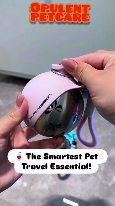 Portable Pet Water Bottle - Stainless Steel Travel Water Dispenser for Dogs & Cats | $10.26 Puppy Travel Essential