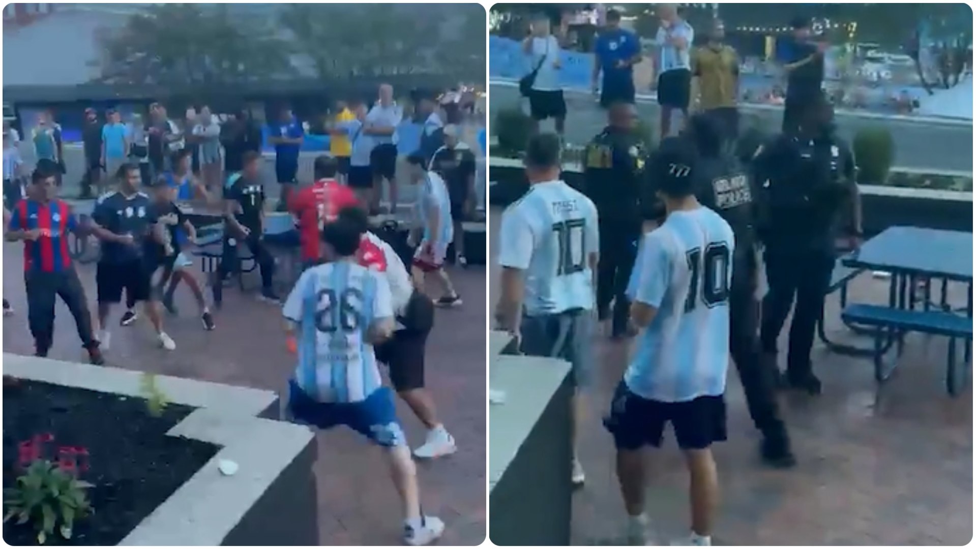 ¡A los puños! Durante el 'banderazo' argentino, se pegan entre ellos mismos