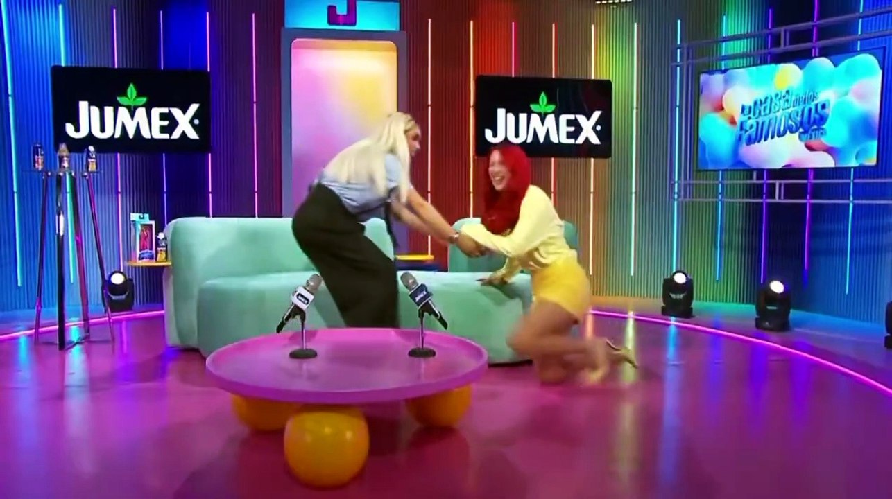 Así fue la tremenda caída que sufrió Flor Vigna durante una entrevista en vivo