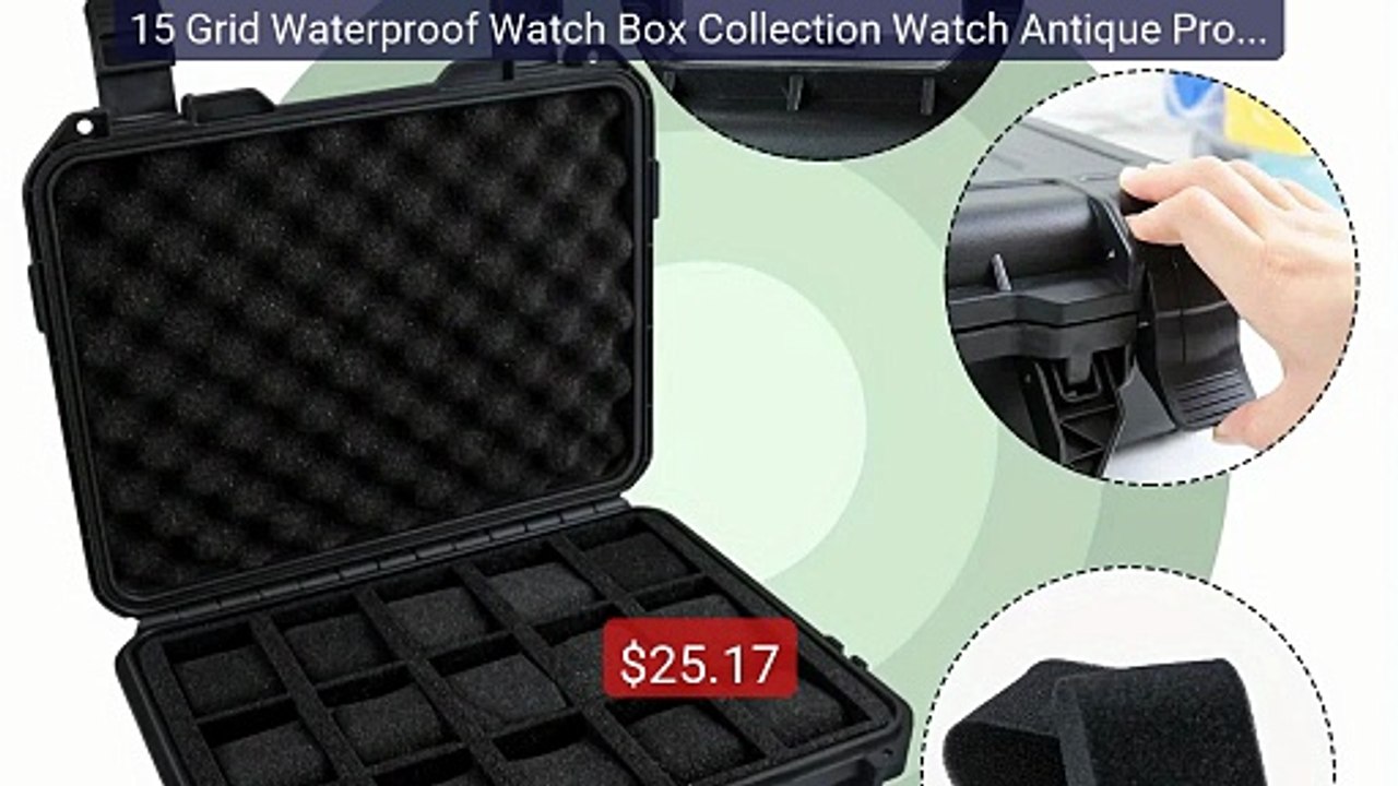 15 Grid Waterproof Watch Box Collection Watch Antique Prote... -- Top Pick 2026 | Unbeatable Price!