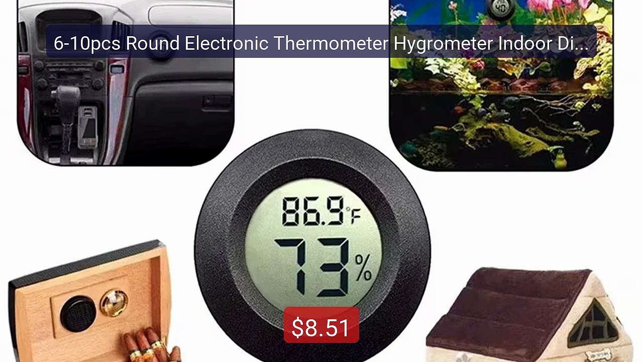 6-10pcs Round Electronic Thermometer Hygrometer Indoor Digita... -- Amazing Value 2026 | Must Have!