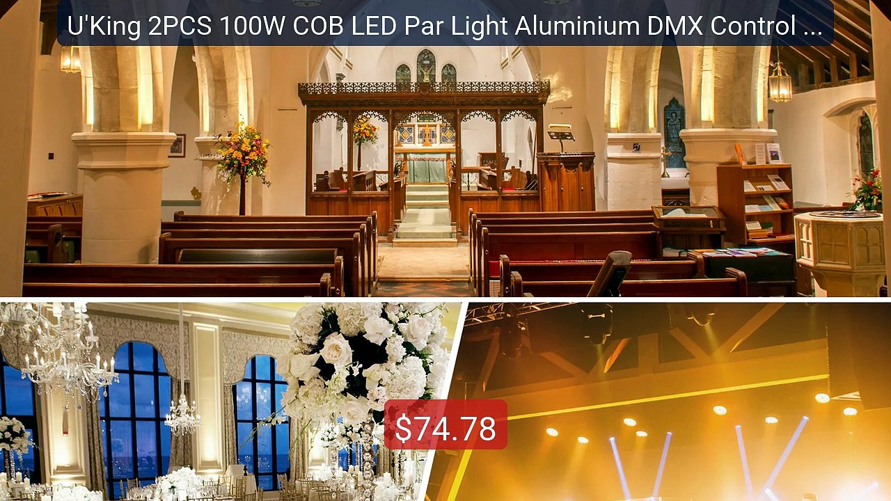 U'King 2PCS 100W COB LED Par Light Aluminium DMX Control Warm/... -- Hot Deal 2026 | Limited Offer!