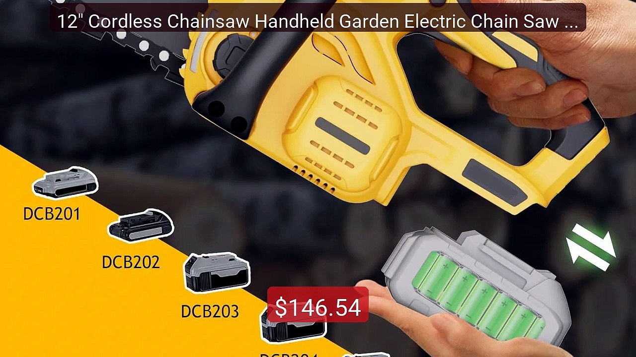 12" Cordless Chainsaw Handheld Garden Electric Chain Saw for T... -- Best Buy 2026 | Great Quality!