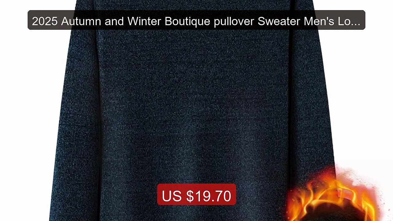 2025 Autumn and Winter Boutique pullover Sweater Men's Loose Bottom... -- Top Rated 2026 | Buy Now!