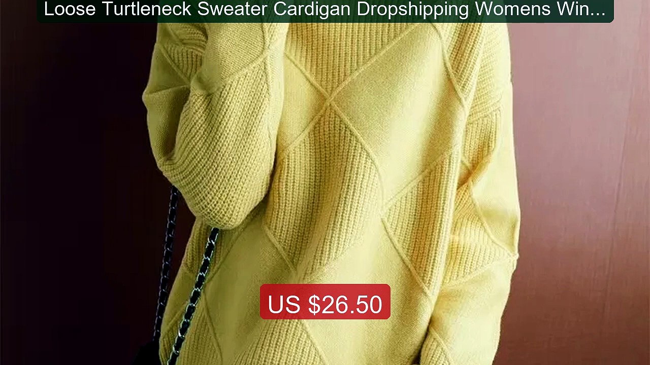 Loose Turtleneck Sweater Cardigan Dropshipping Womens Winter ... -- Amazing Value 2026 | Must Have!