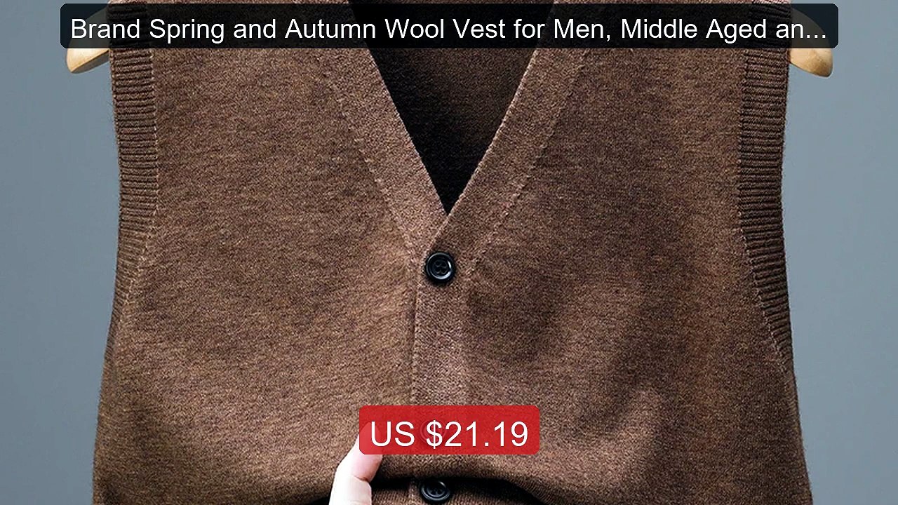 Brand Spring and Autumn Wool Vest for Men, Middle Aged and Eld... -- Hot Deal 2026 | Limited Offer!