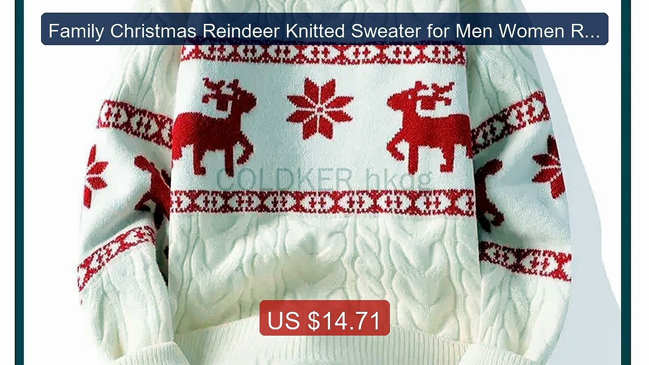 Family Christmas Reindeer Knitted Sweater for Men Women Red... -- Top Pick 2026 | Unbeatable Price!