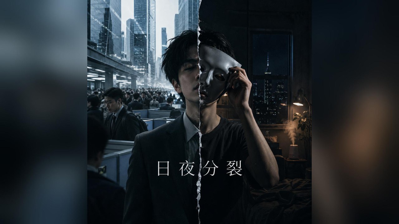 沈敘白&蘇彌夜-日夜分擠在五環外的地下室一包泡麵兩個人也能分得津津有味後來你換了跑道去了更遠的城市留我一個人在這鋼筋水泥裡學會了虛偽』#沈敘白&蘇彌夜 #日夜分裂【動態歌詞/Lyrics Video】