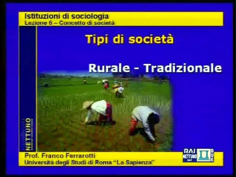 Sociologia generale - Lez 06 - Concetto di società