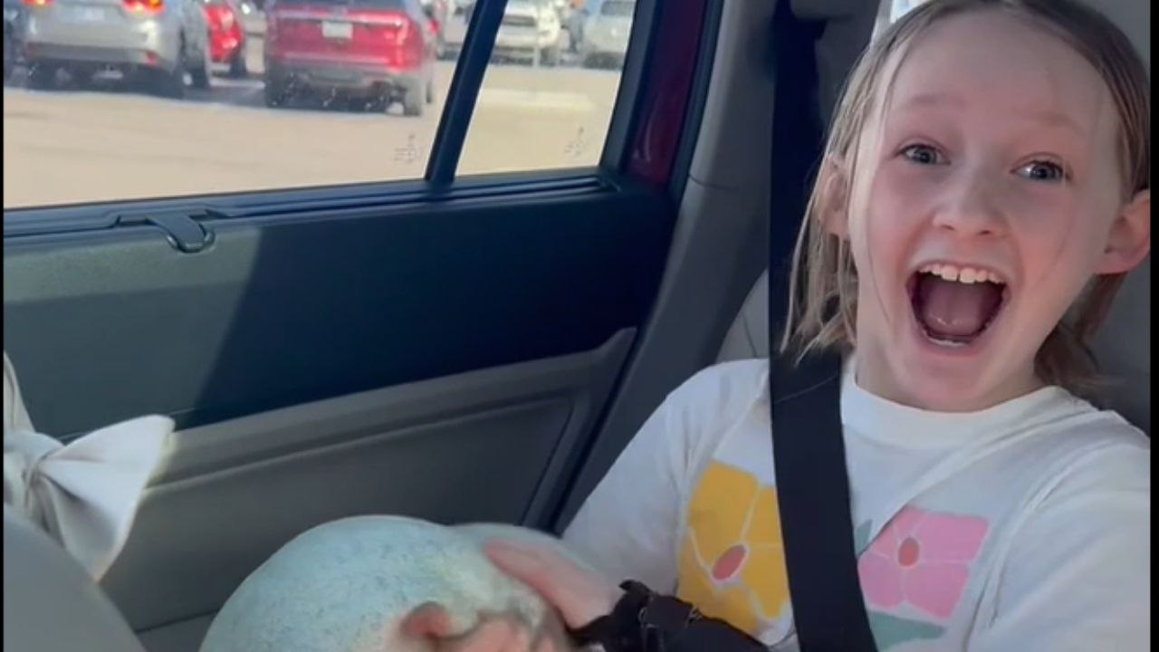 Young Girl's Joyful Reaction to Her First Giant Dumpling