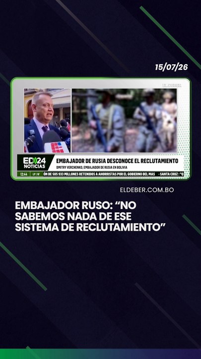 Embajador ruso: “No sabemos nada de ese sistema de reclutamiento”