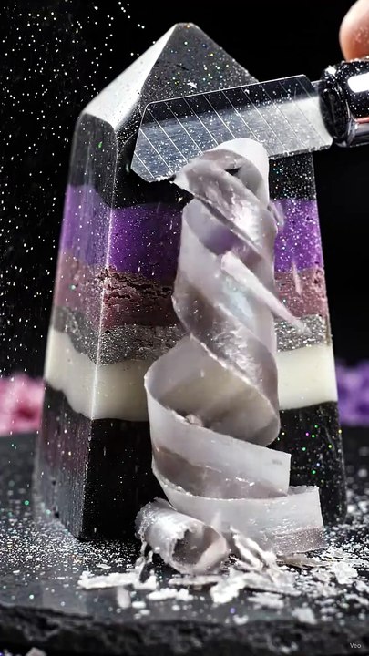 Blade Shaving Soap Obelisk into Ribbons | Satisfying Soap ASMR 🧼