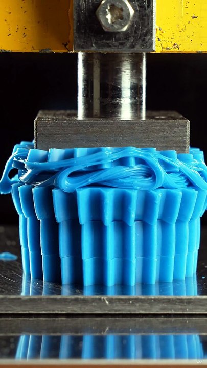 Hydraulic Press Crushing Silicone Objects | Super Satisfying Squish ASMR 💥🧩