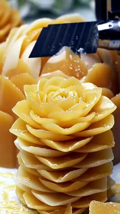 Blade Carving Soap into Petals | Satisfying Soap Carving ASMR 🧼🌸