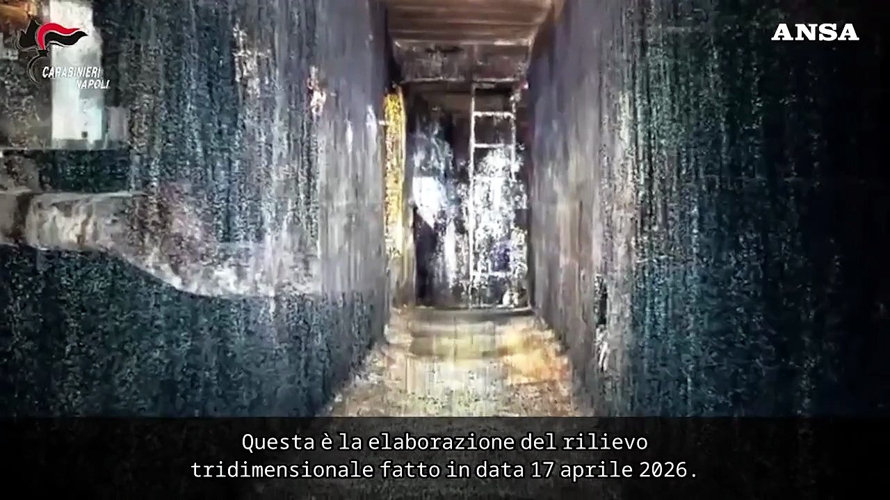 Rapina in banca a Napoli, la ricostruzione 3D del cunicolo scavato sotto il caveau